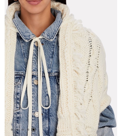 Hayley Menzies ‘Dakota’ Cable Knit Cardigan Vest Blanket Style One Size - Picture 6 of 10